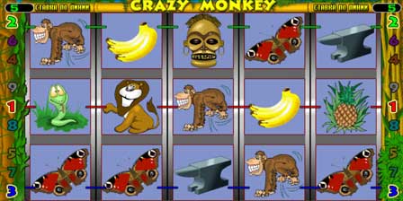 Бонусная игра на игровом автомате обезьянки